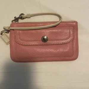 Pink Coach wristlet